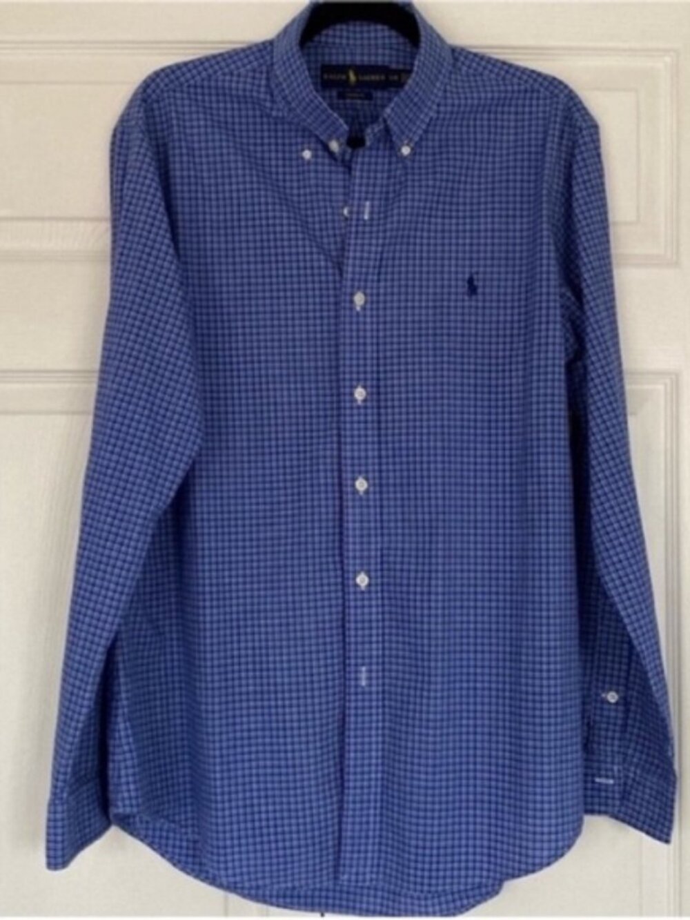 Polo Ralph Lauren Men's Long Sleeve Dress Button Down Shirt Blue size Large - Picture 8 of 14